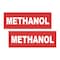 Fuel Stickers Methanol Sticker: Fuel Identification Label, Heavy Duty, Red/White, 6''x2'', 2PK Z-262MTH-2PK - alternate 1